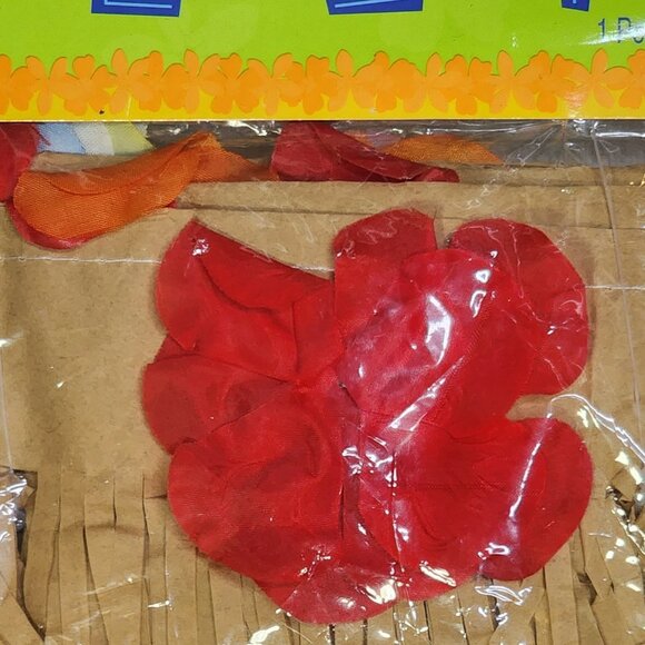 Amscan Party City Luau 10ft One Piece Tissue Hawaiian Multi Flower Table Skirt - Picture 5 of 16